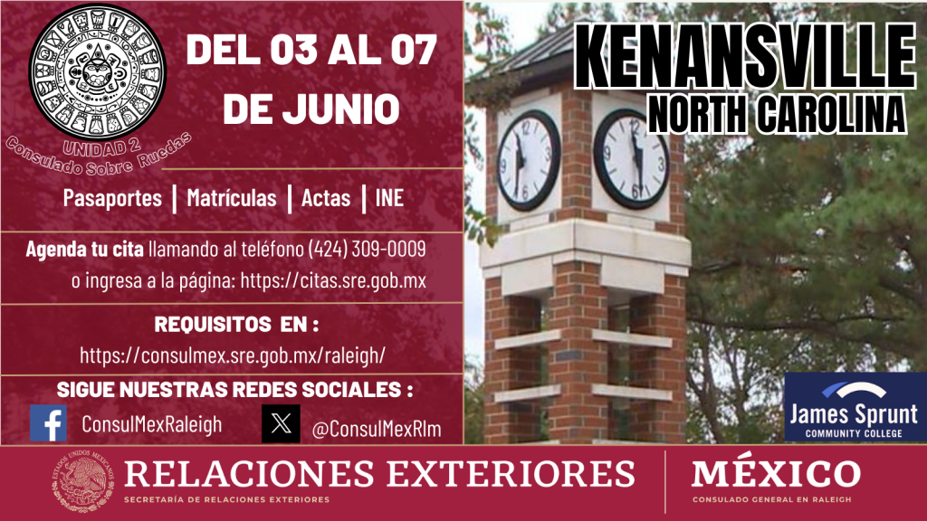 The Mexican Consulate will be present at James Sprunt College