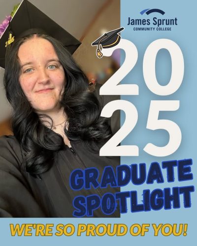 🎓 Graduate Spotlight: Kaylee Hill
Program: Criminal Justice
Meet Kaylee Hill, a passionate Criminal Justice graduate who found her calling early on and turned that passion into purpose here at James Sprunt.
🔹 Why Criminal Justice?
I’ve always been interested in criminal justice. I started taking classes in high school to explore the field, and after graduating, I knew James Sprunt was the right fit—it felt like home and not hours away.
🔹 Overcoming Challenges:
Balancing school and work has definitely been a challenge, but those obstacles have pushed me to keep going. Knowing that it’ll all be worth it is what keeps me motivated.
🔹 Most Rewarding Experience:
Getting involved in the community through volunteer work has been amazing. Helping others and making a difference has been the most rewarding part of my journey.
🔹 Support System:
My family, friends, and the incredible staff at James Sprunt have been my biggest cheerleaders. Their encouragement has meant the world.
🔹 Future Plans:
I’m still figuring out my next steps, but ultimately, I hope to pursue a career as a forensic scientist.
Congratulations, Kaylee! 🎉 Your dedication and heart for service will surely take you far. 💙