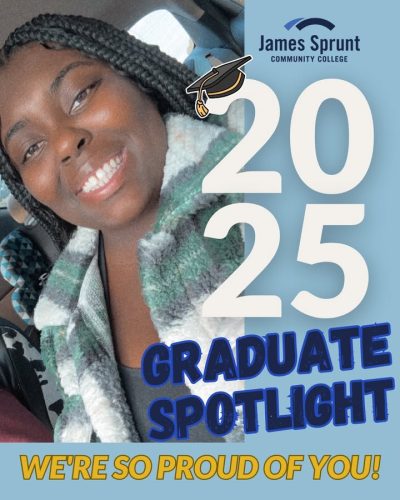 🎓 Graduation Spotlight: Shanequa Dunn
Please join us in celebrating Shanequa, one of our amazing graduates from James Sprunt Community College! 🌟
What inspired her to return to school?
👉 “My biggest inspiration was my son. I wanted to set an example for him—that it’s okay to take time figuring out your path, and that it’s never too late to pursue your goals. Choosing to go back to school was a way to show him the importance of growth, persistence, and believing in yourself.”
Most rewarding part of her journey at JSCC?
👉 “The people I’ve met along the way. Whether it was someone I crossed paths with briefly or someone I built a real bond with—every connection added something meaningful to my journey.”
Biggest source of support?
👉 “Aside from my husband, one of my biggest sources of support has been Erin Thigpen. She’s been more than just an academic advisor—she’s been someone I could truly count on. Her guidance and encouragement meant more to me than I can put into words.”
Future plans?
👉 “I’m really interested in pursuing something in social work, but I’m also enjoying my current job. Right now, I’m just following God’s lead and trusting that the right path will unfold.”
Challenges she’s overcome?
👉 “Balancing life as a wife, friend, and parent while studying wasn’t easy. One of the biggest lessons I learned was the power of saying ‘no’ when I needed to. These challenges taught me resilience, time management, and the importance of setting boundaries. It hasn’t always been easy, but every step has made me stronger.”
👏 Let’s give it up for Shanequa and her incredible determination and heart! We’re proud of you! 💙